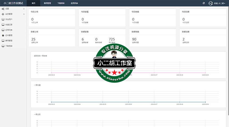 小二胡工作室-优选源码yxymk.net测试 后台管理中心.jpg